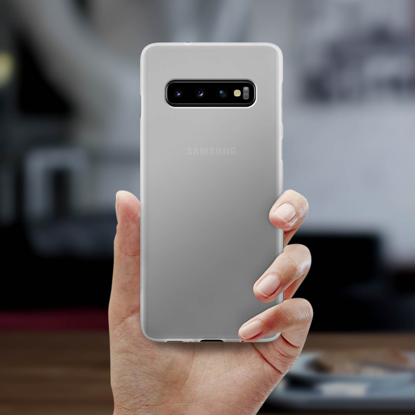 Samsung, Weiß Backcover, Galaxy Series, Gelhülle S10, AVIZAR