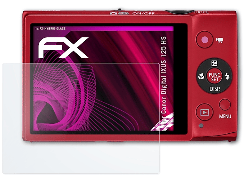 Digital IXUS FX-Hybrid-Glass 125 ATFOLIX Schutzglas(für HS) Canon