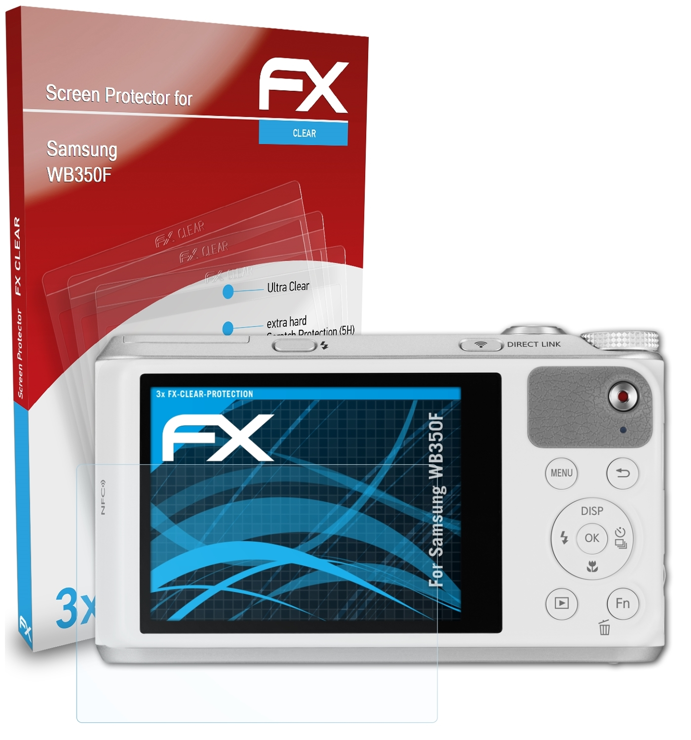 ATFOLIX Displayschutz(für FX-Clear Samsung 3x WB350F)