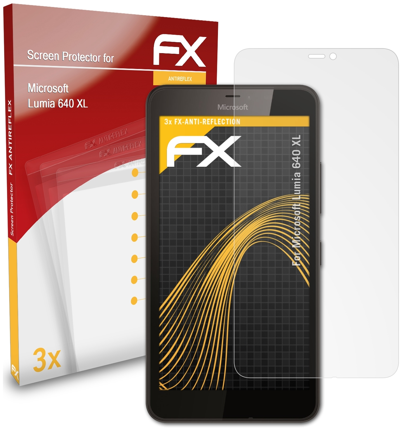 ATFOLIX 3x FX-Antireflex Microsoft 640 XL) Lumia Displayschutz(für