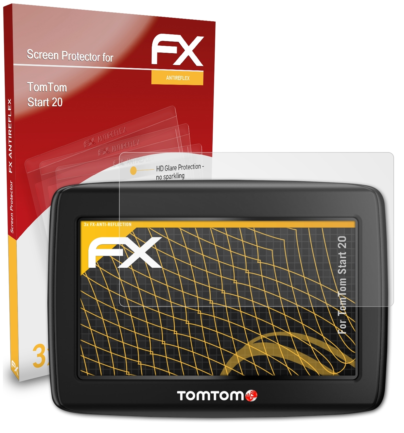 ATFOLIX 3x FX-Antireflex Displayschutz(für TomTom 20) Start