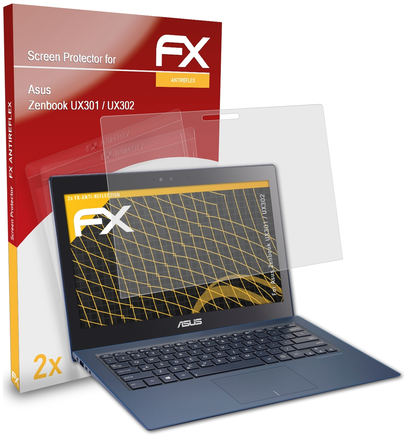 FX-Antireflex Displayschutz(für Zenbook UX301 Asus UX302) ATFOLIX / 2x