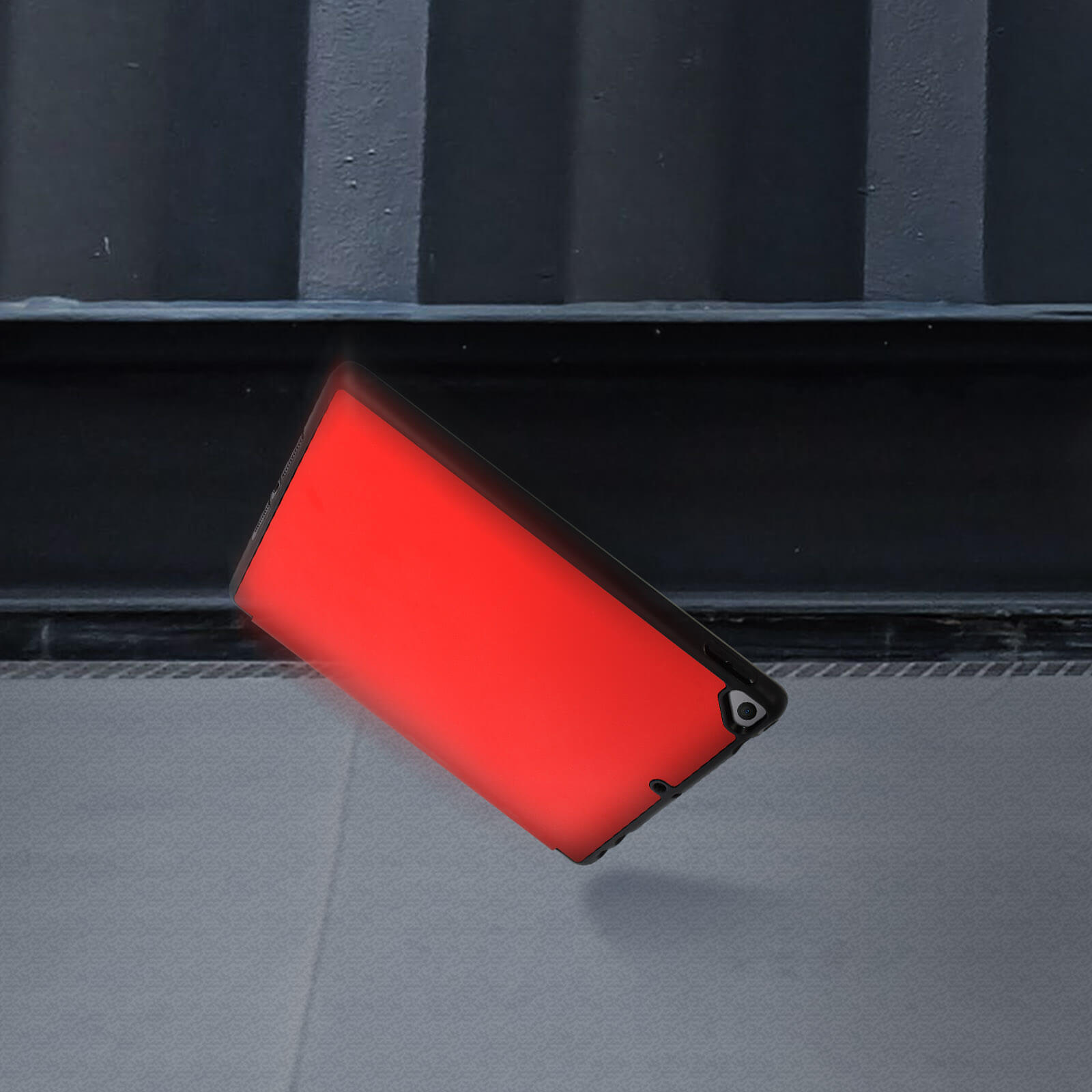 AVIZAR Trifold Series Etui Bookcover Rot Kunstleder, für Apple