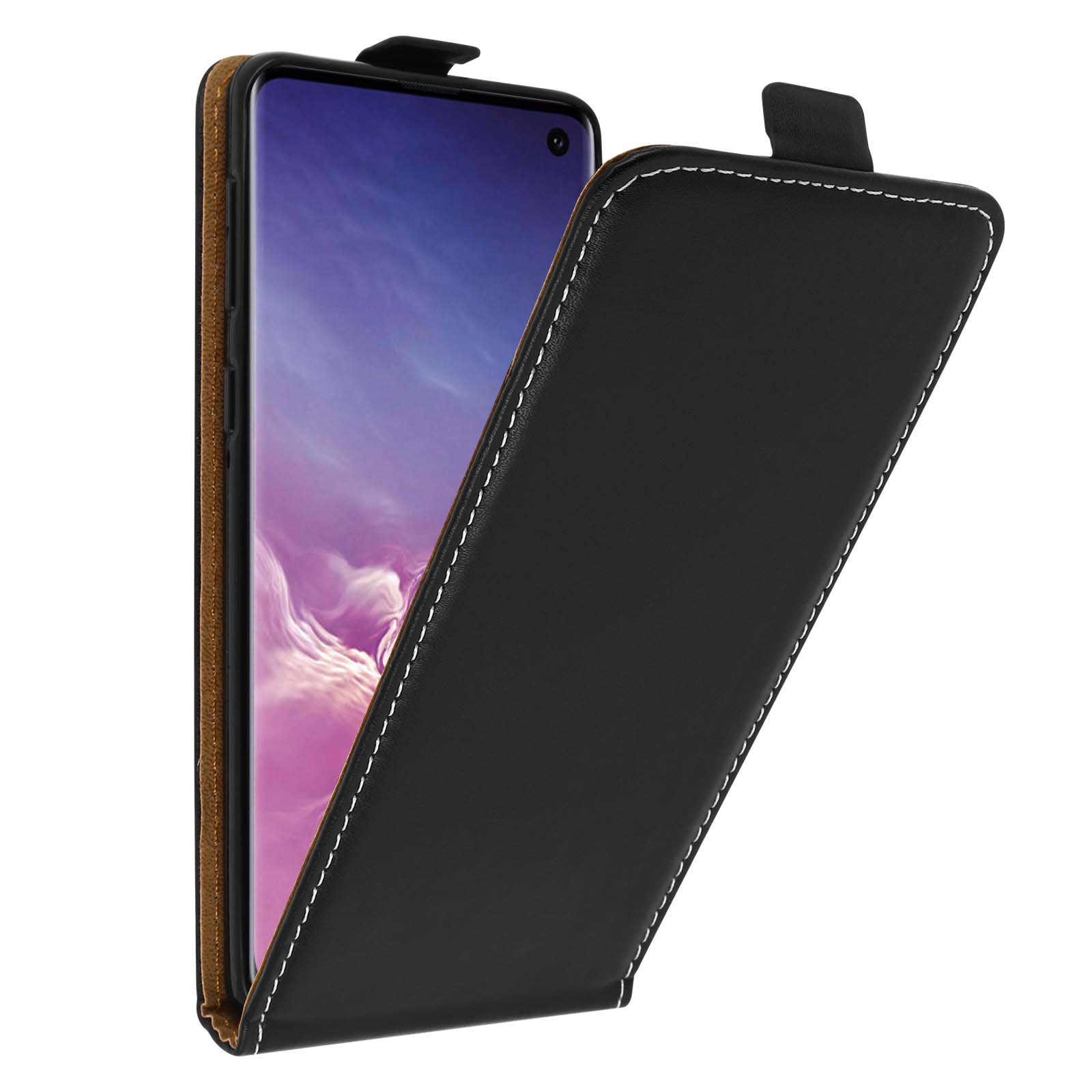 Series, S10, Samsung, Bookcover, AVIZAR Galaxy Flexi Schwarz