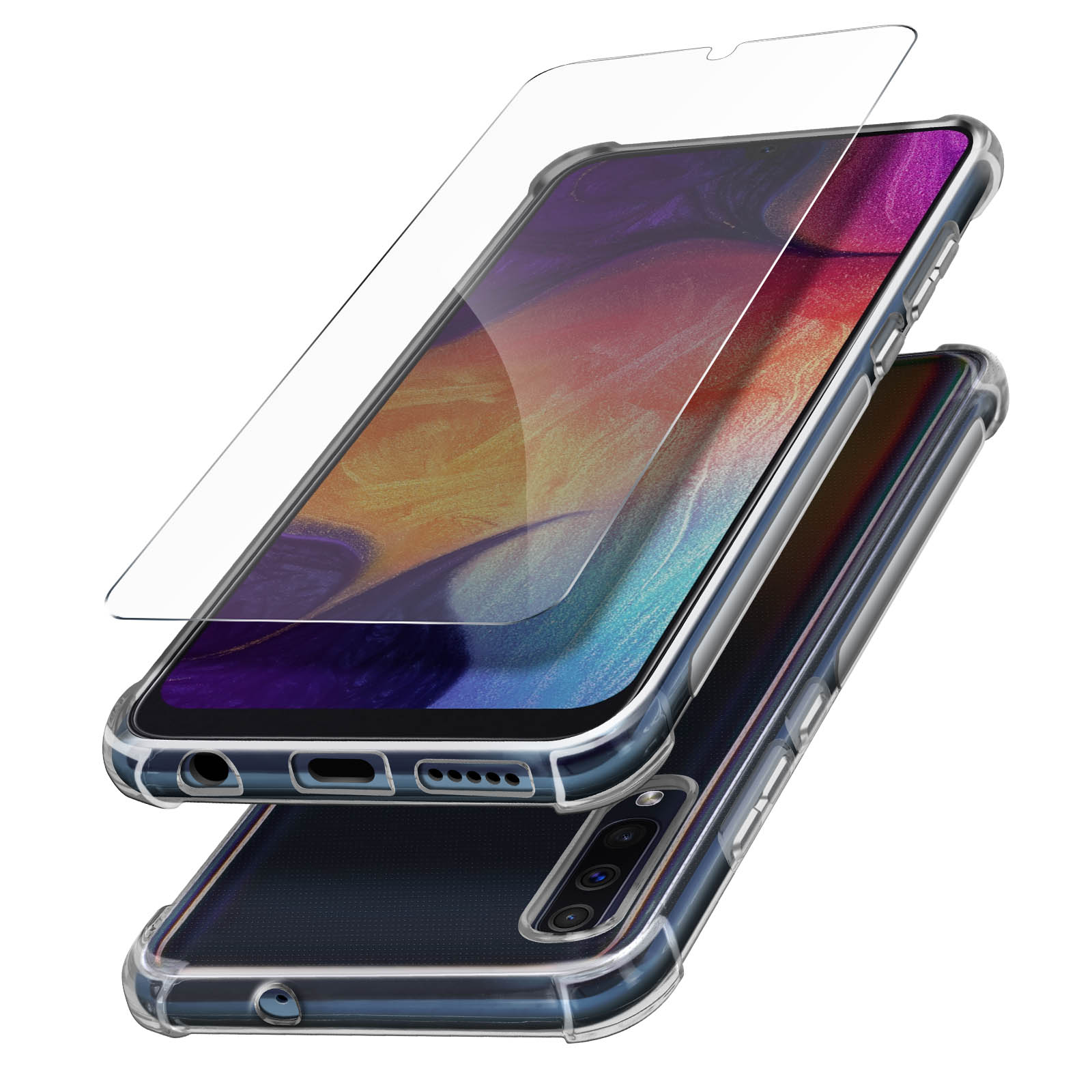 AVIZAR Prems Transparent Samsung, Galaxy Series, A30s, Backcover,