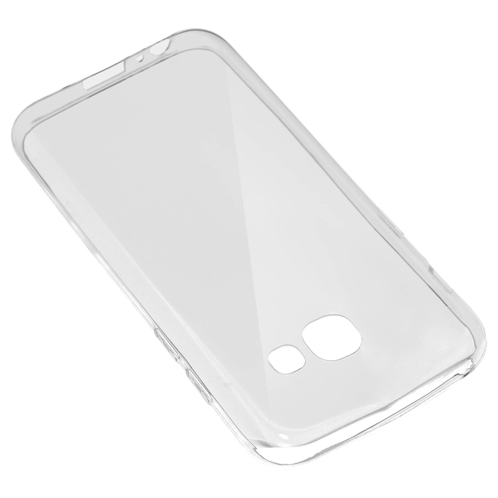 Custodia trasparente per telefono. È una cover chiara e trasparente.