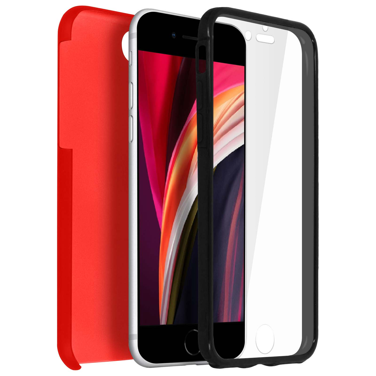 AVIZAR Rundumschutz Series, Full 2022, iPhone SE Apple, Cover, Rot