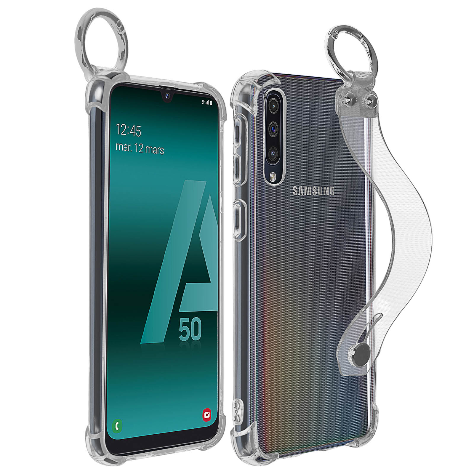 AVIZAR Finger-Halterung Series, Backcover, Samsung, Galaxy Transparent A30s