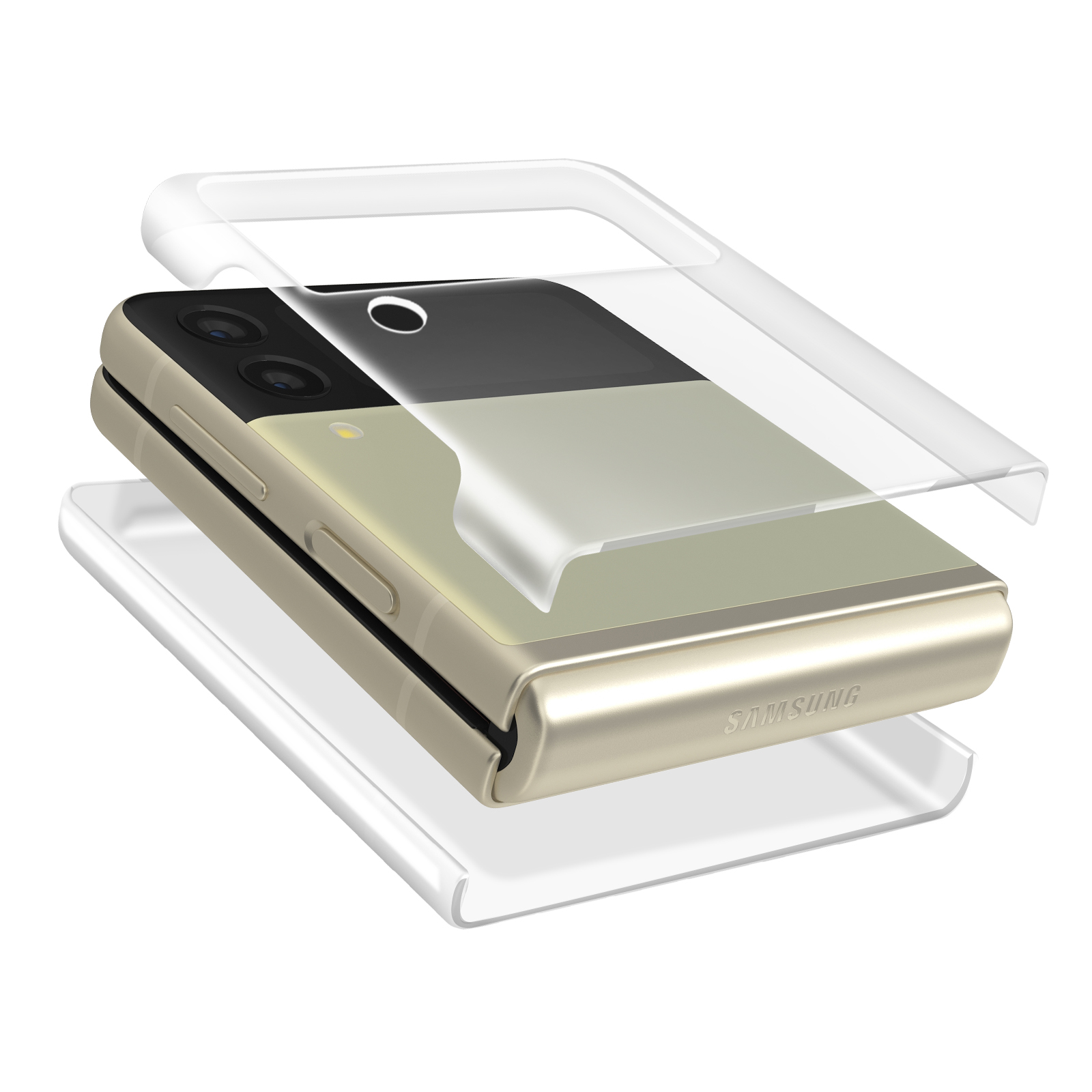 AVIZAR Crystal Series, Backcover, Samsung, Flip Galaxy 3, Z Transparent