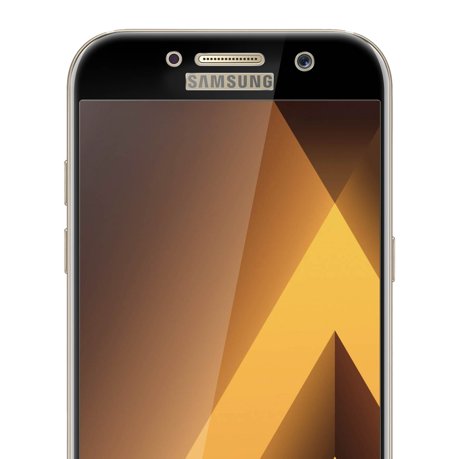 Galaxy A5 2017) Rand mit AVIZAR Schwarz Härtegrad, 9H Samsung Schutzfolie Glas Gehärtetes Glas-Folien(für