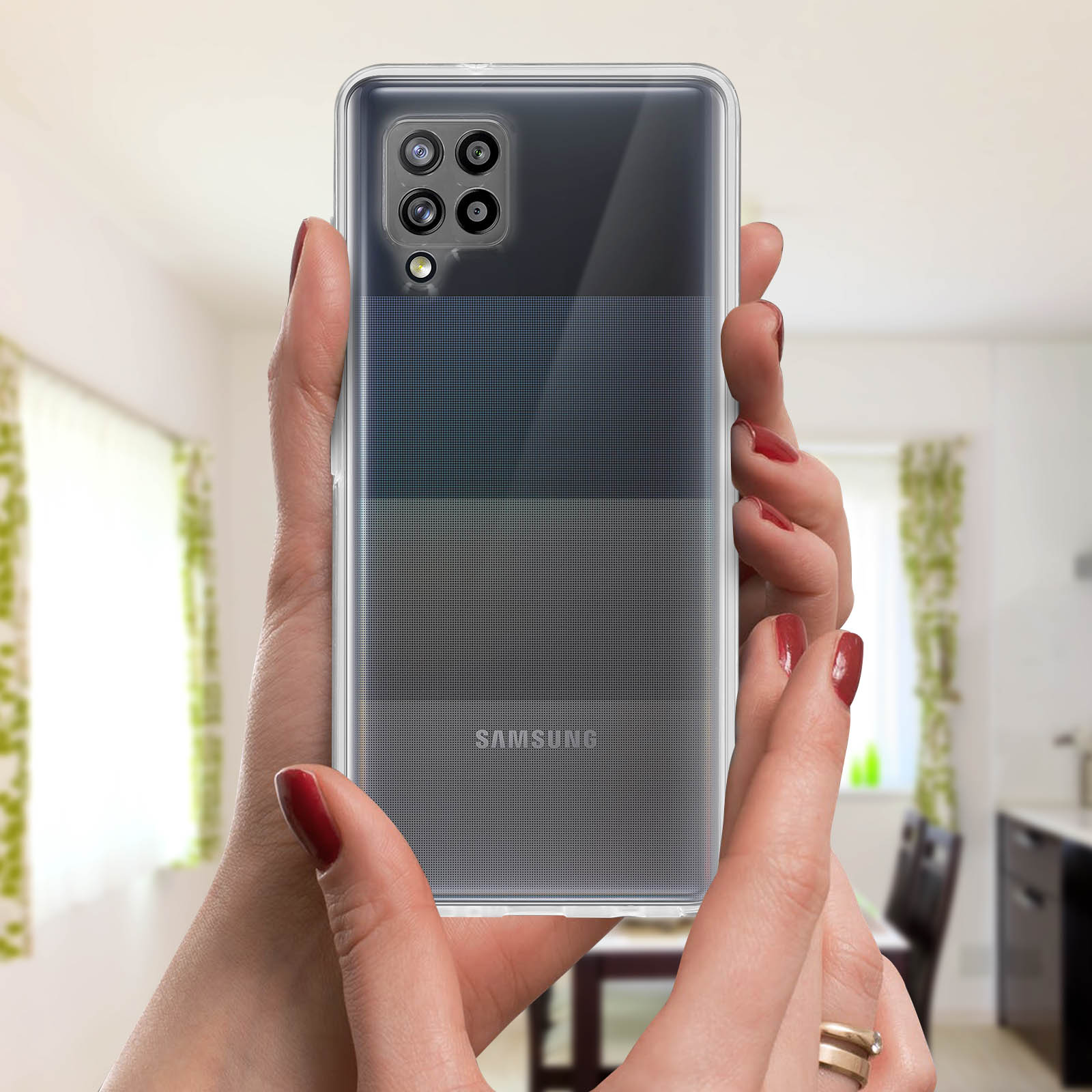 Series, Rundumschutz Full Galaxy AVIZAR Transparent Cover, A42, Samsung,