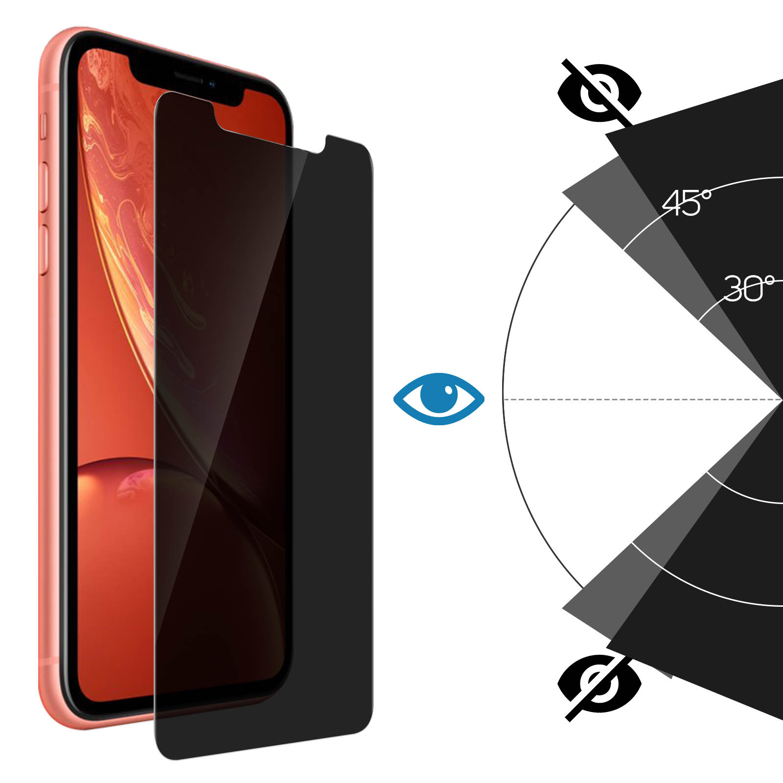 11 Glas-Folien(für Max) Privacy iPhone AVIZAR Pro Apple