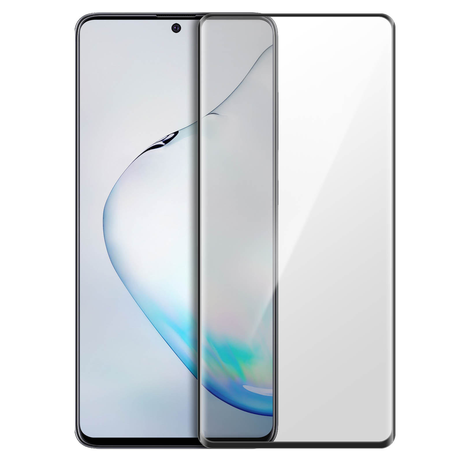 Samsung Glas 5G) Härtegrad, Schutzfolie Rand Schwarz AVIZAR mit Galaxy A73 Gehärtetes Glas-Folien(für 9H