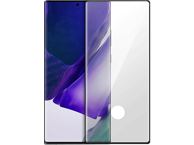 AVIZAR Gehärtetes Glas Schutzfolie Rand 9H mit 20 Härtegrad, Ultra) Glas-Folien(für Galaxy Samsung Note Schwarz