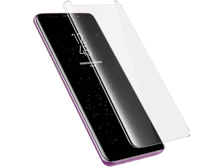 AVIZAR Gehärtetes Glas Schutzfolie mit 9H Härtegrad Glas-Folien(für Samsung Galaxy S9 Plus)