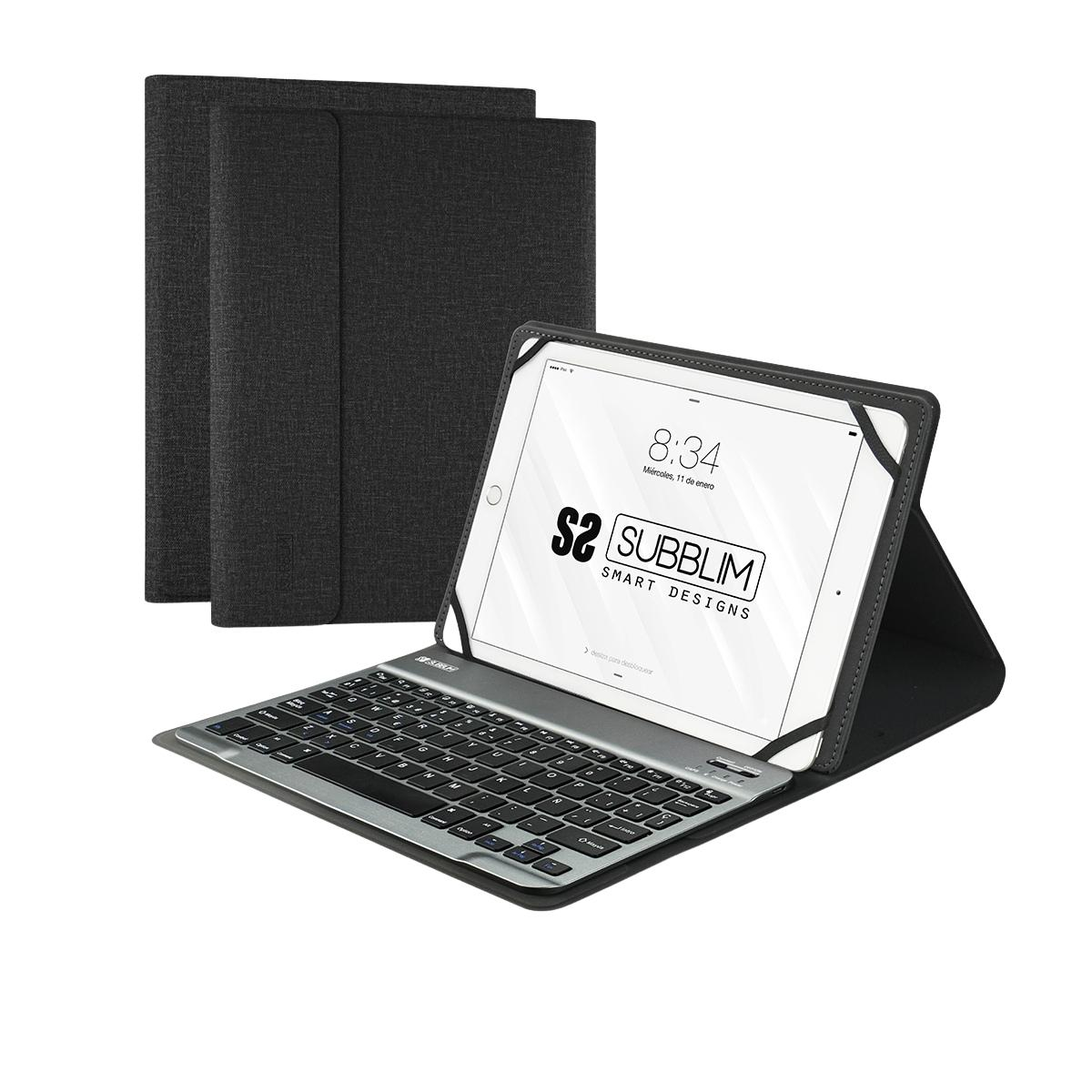 Funda Tablet con Teclado Bluetooth - Pro SUBBLIM, Negro