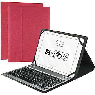 Funda Tablet con Teclado Bluetooth - SUBBLIM Pro, Inalámbrico Bluetooth, Rojo