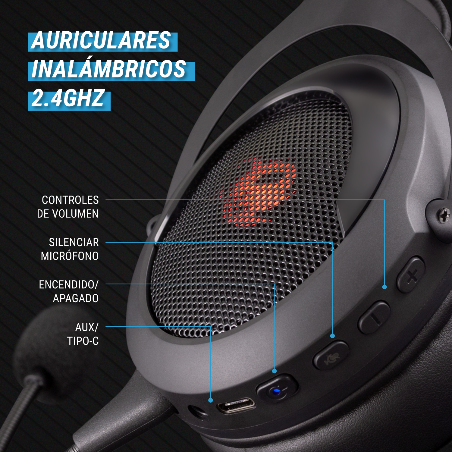 Auriculares inalámbricos  - Auriculares gaming - DeepGaming G01 Pro, Inalámbricos, para PS4/PS5/PC/Switch/MacOS, 12h. Negro DEEP GAMING, Circumaurales, Bluetooth, Negro