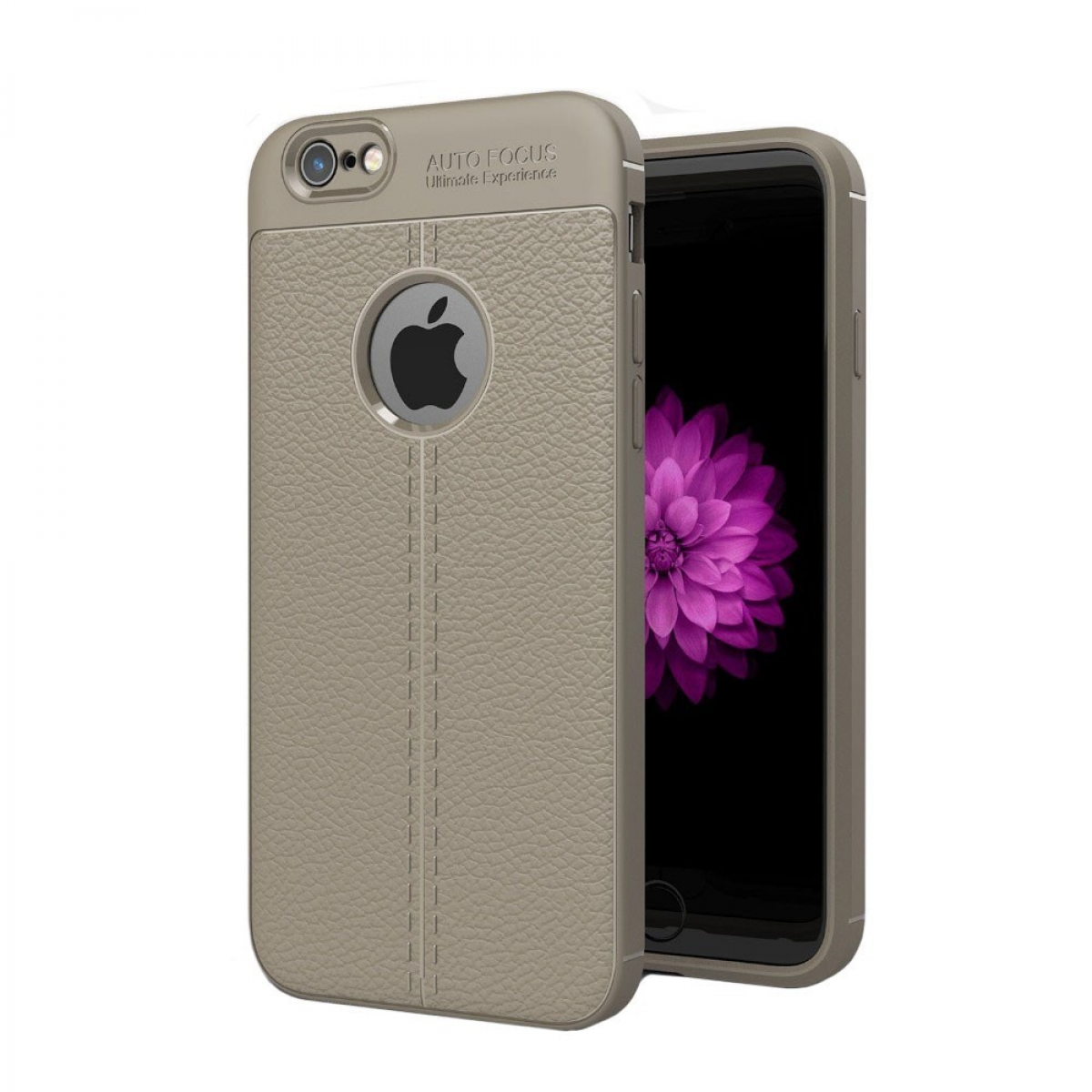 6, Grau, Multicolor CASEONLINE iPhone Apple, Ledermuster Backcover, -