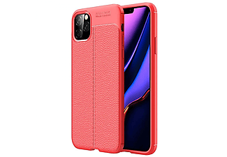 CASEONLINE Ledermuster - Rot, Backcover, Apple, iPhone 11 Pro, Multicolor