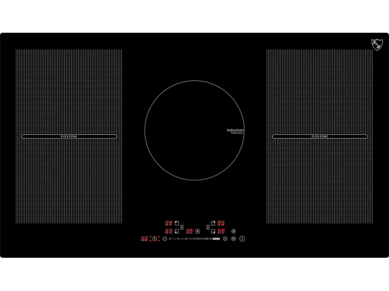 90-IN-9400FLX Kochfelder) Induktionskochfeld Autark Zonen K&H Eingebaut 5 (900 90cm Induktionskochfeld FLEX breit, 5 mm