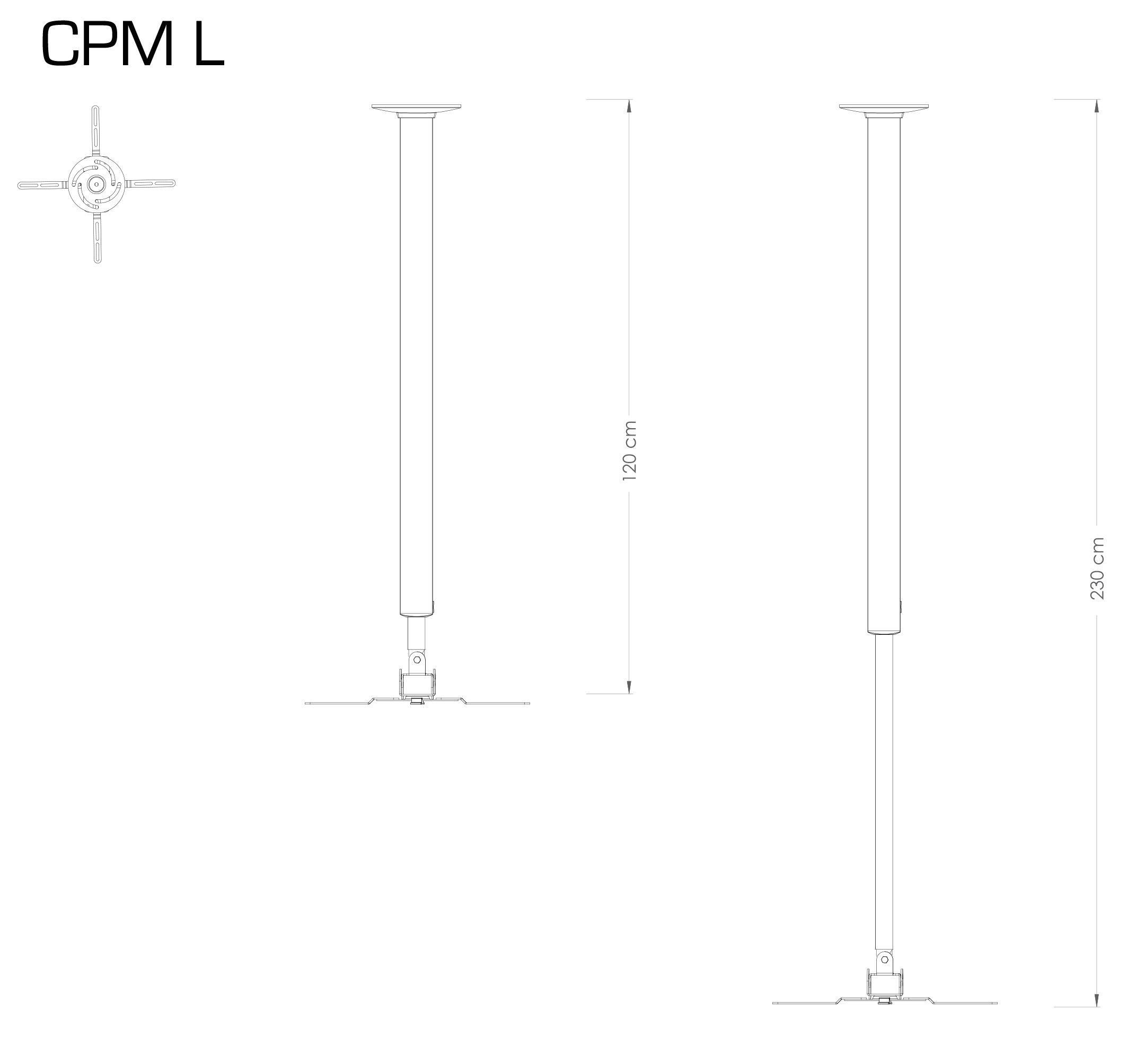 VCM CPM L TV-Deckenhalterung