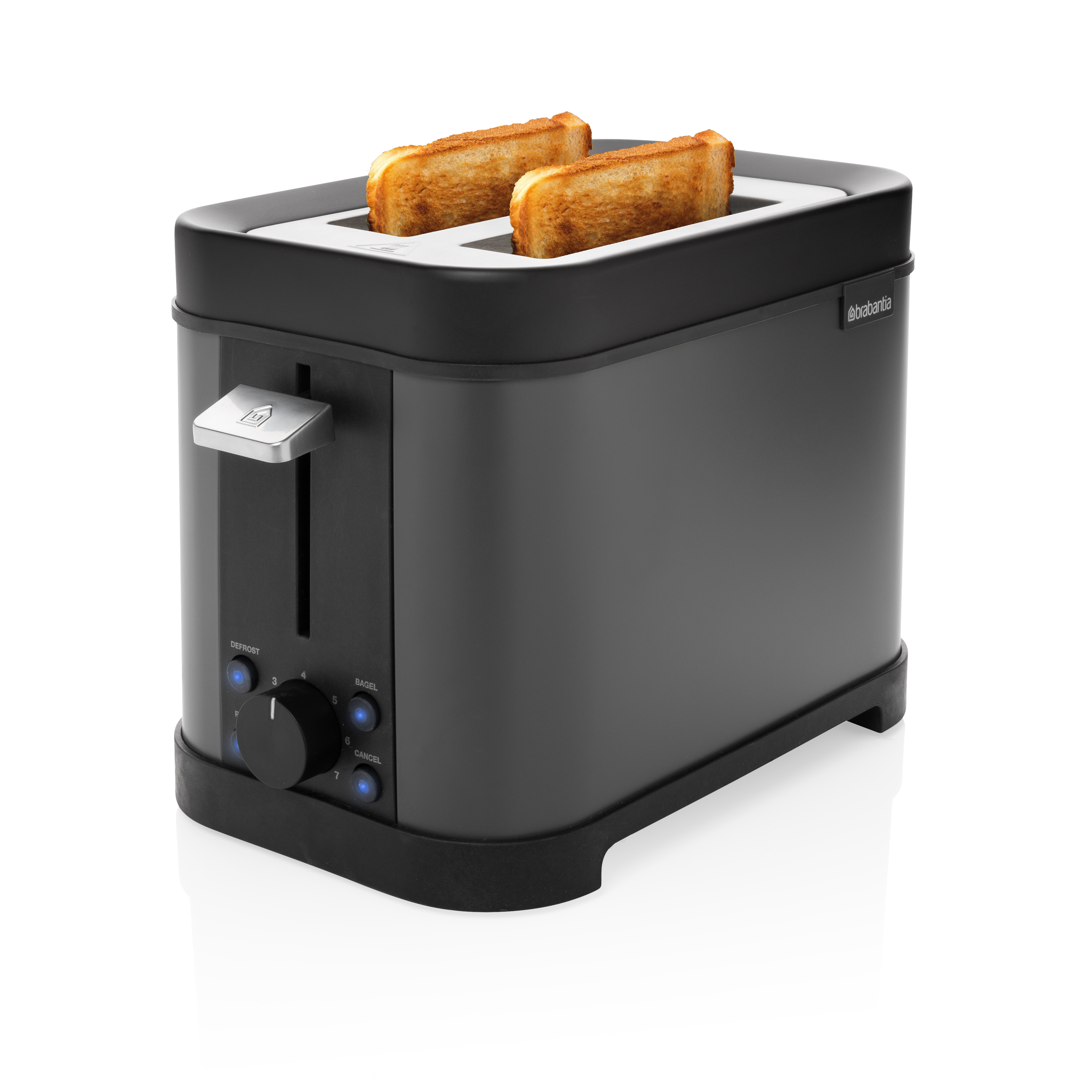 D2-2GY Schlitze: BRABANTIA (900 Watt, Grau 2) Toaster