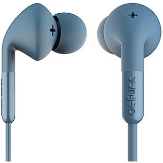 Auricular - DEFUNC Auriculares DeFunc + MUSIC con cable jack 3,5 mm azules, Intraurales, Negro