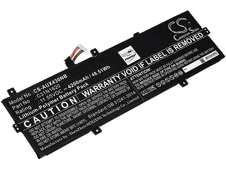 POWERY Akku für Asus Typ C31N1620 Li-Polymer Akku, 4200mAh