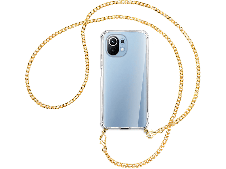 MORE 5G, Xiaomi, Umhänge-Hülle MTB Backcover, 11 11 Metallkette, Lite Lite mit (gold) Kette 4G, ENERGY Mi Mi