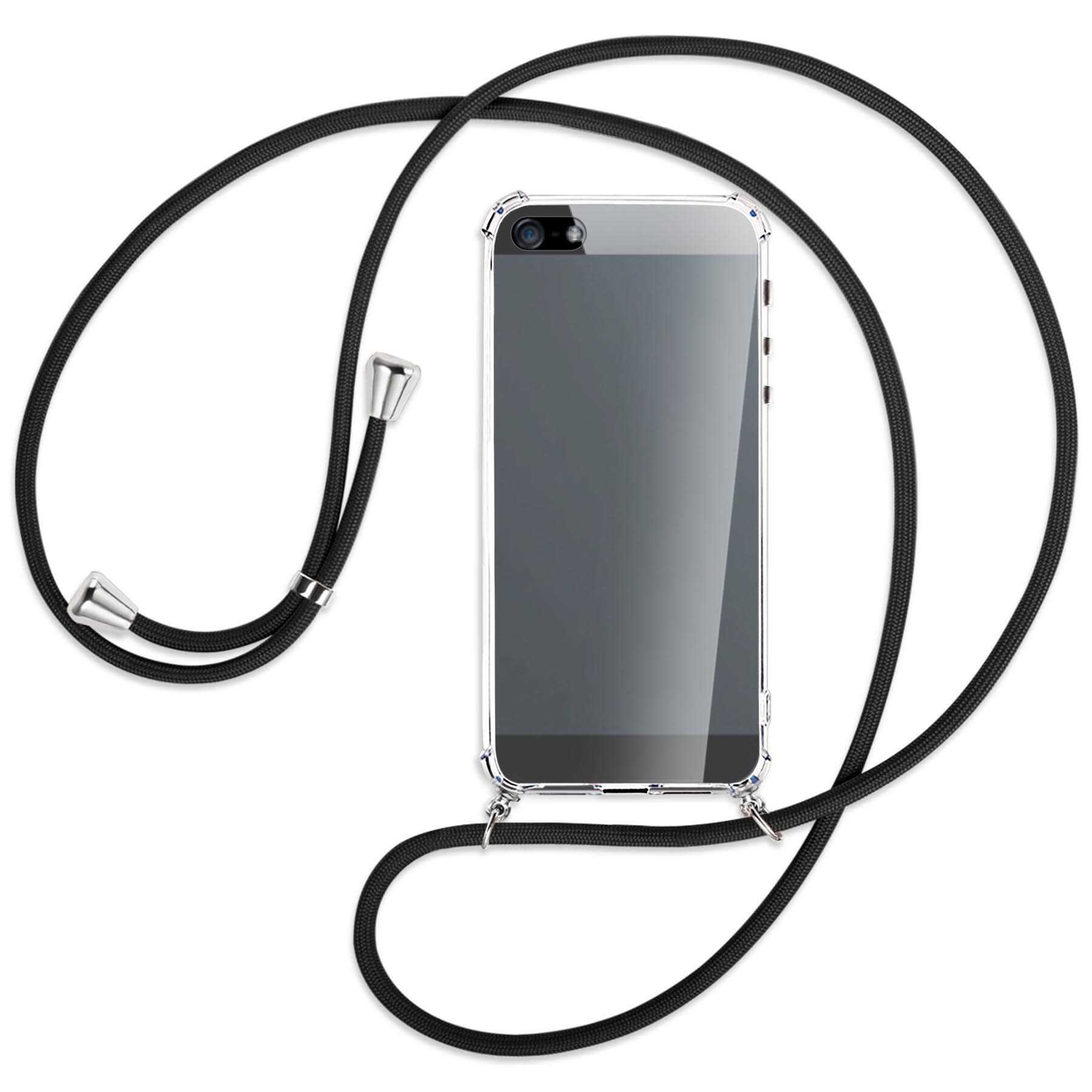 iPhone Backcover, Apple, mit Schwarz iPhone Umhänge-Hülle iPhone Silber 5, MTB SE, / Kordel, MORE 5s, ENERGY