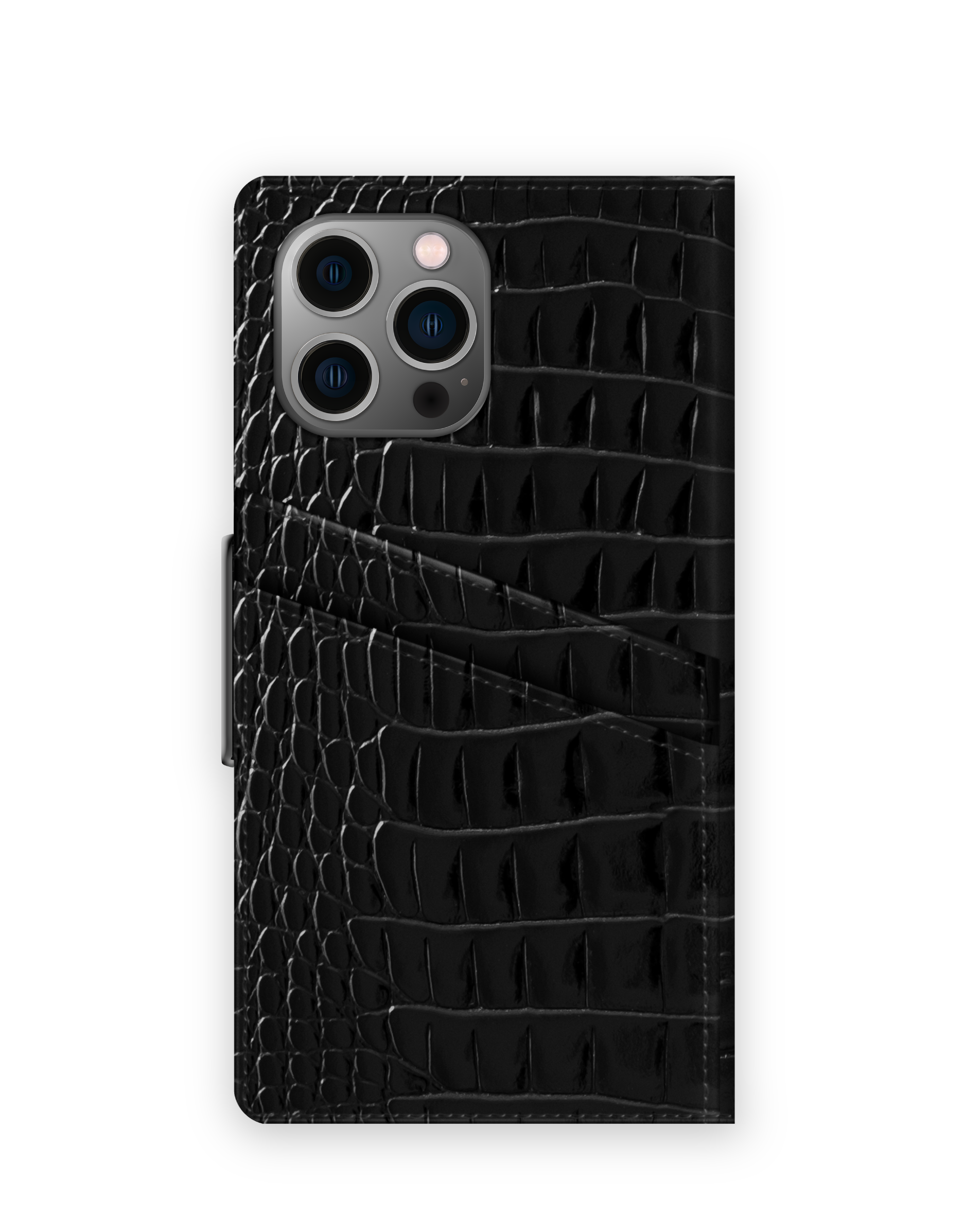 iPhone 13 Pro Noir SWEDEN Bookcover, OF IDAW-I2167-236, Croco Apple, Neo Max, IDEAL