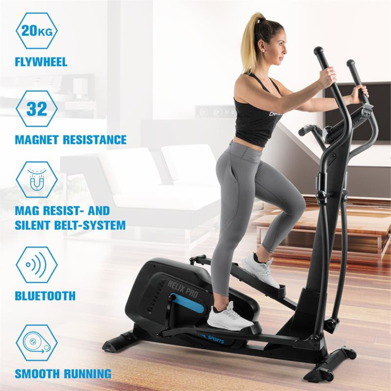 SPORTS Helix Crosstrainer, CAPITAL Schwarz Pro