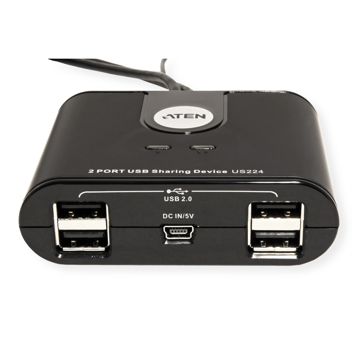 schwarz automatisch, Ports, mit USB US224 2 Switchbox, ATEN 2.0-Peripheriegeräte-Switch