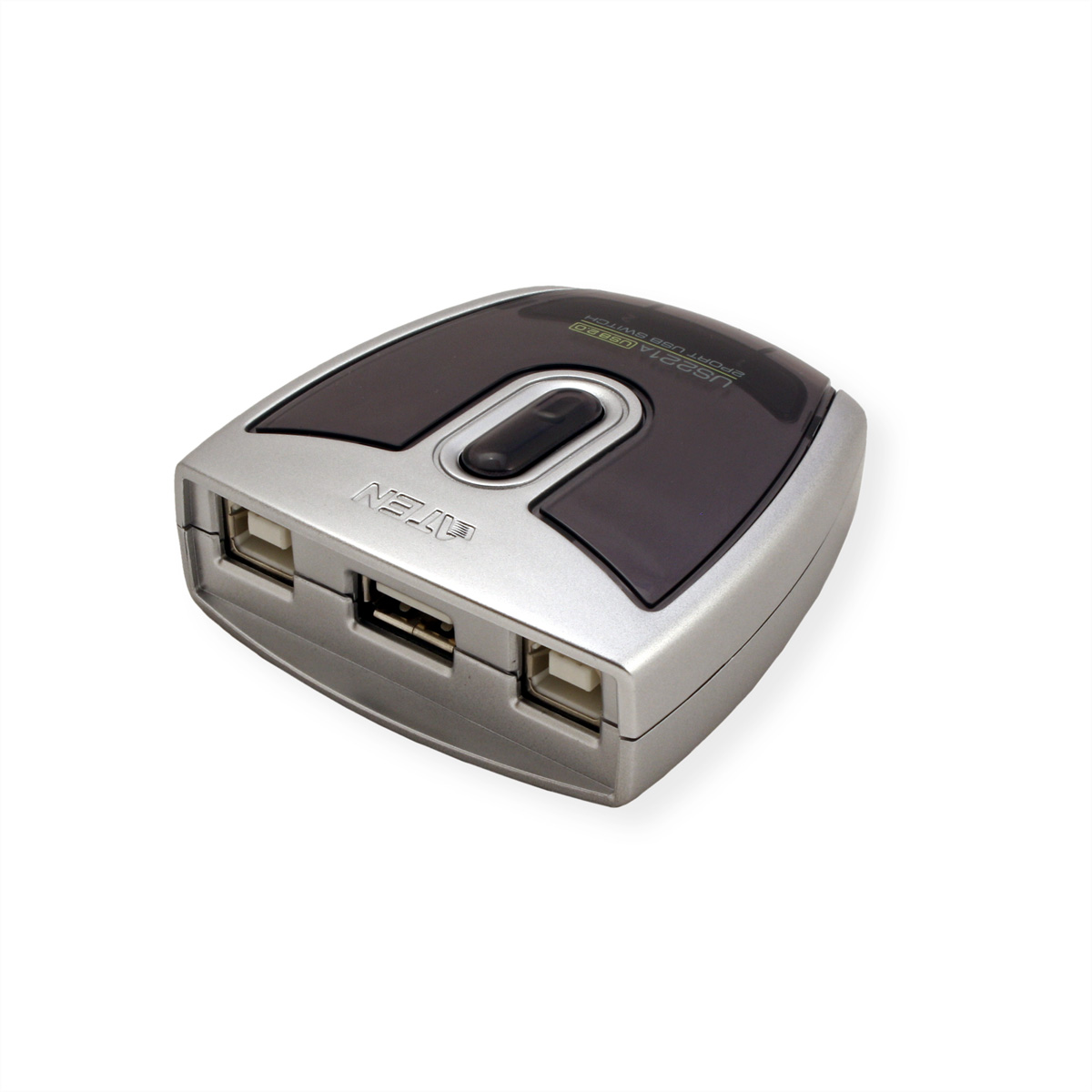 ATEN Ports, USB 2.0-Peripheriegeräte-Switch schwarz 2 US221A Switchbox, automatisch, mit
