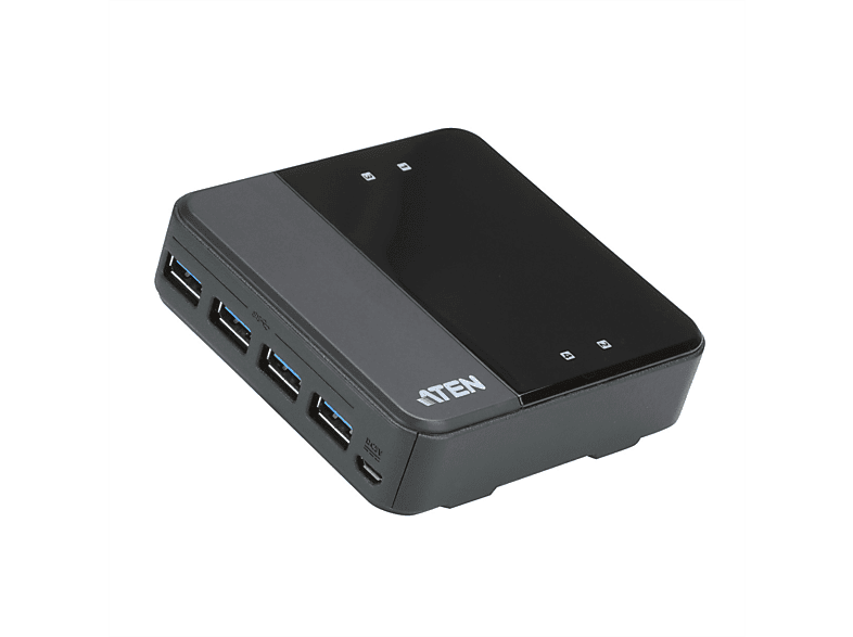 ATEN US3344 4-Port USB zu USB-C Sharing, Switchbox, automatisch, schwarz