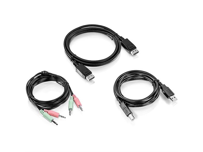 USB DisplayPort Kit Audio, 1,8m TRENDNET KVM TK-CP06 KVM-Kabel, Kabel m 1,8