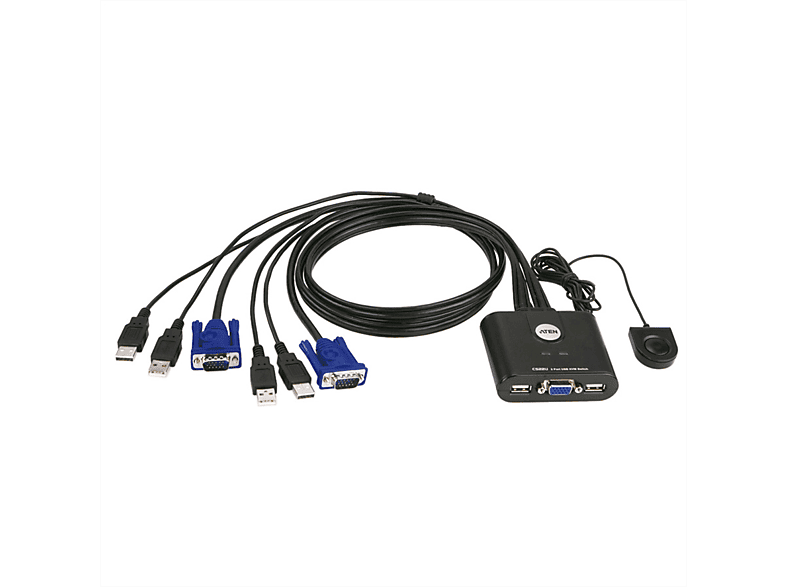 ATEN KVM-Switch, 2 Switch VGA, KVM USB, VGA Ports CS22U