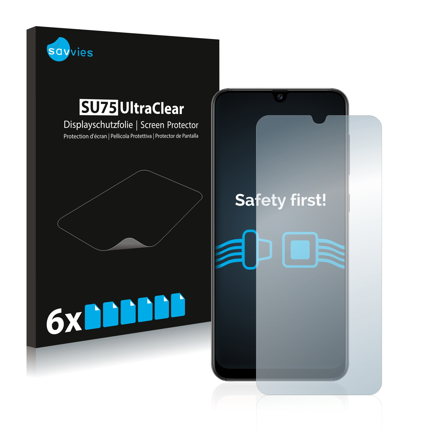 6x SAVVIES Schutzfolie(für Galaxy Samsung klare A50s)