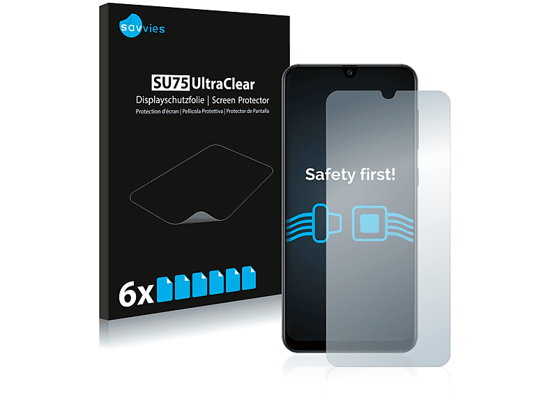 6x SAVVIES Schutzfolie(für Galaxy Samsung klare A50s)