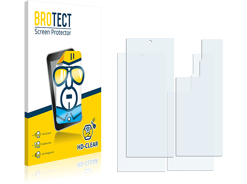 BROTECT 2x klare Schutzfolie(für + Axon Ultra 5G (Vorder 30 Rückseite)) ZTE