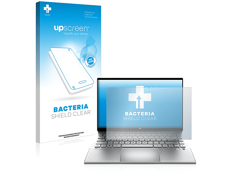 UPSCREEN antibakteriell klare Schutzfolie(für HP x360 Pavilion 14-dy0155ng)
