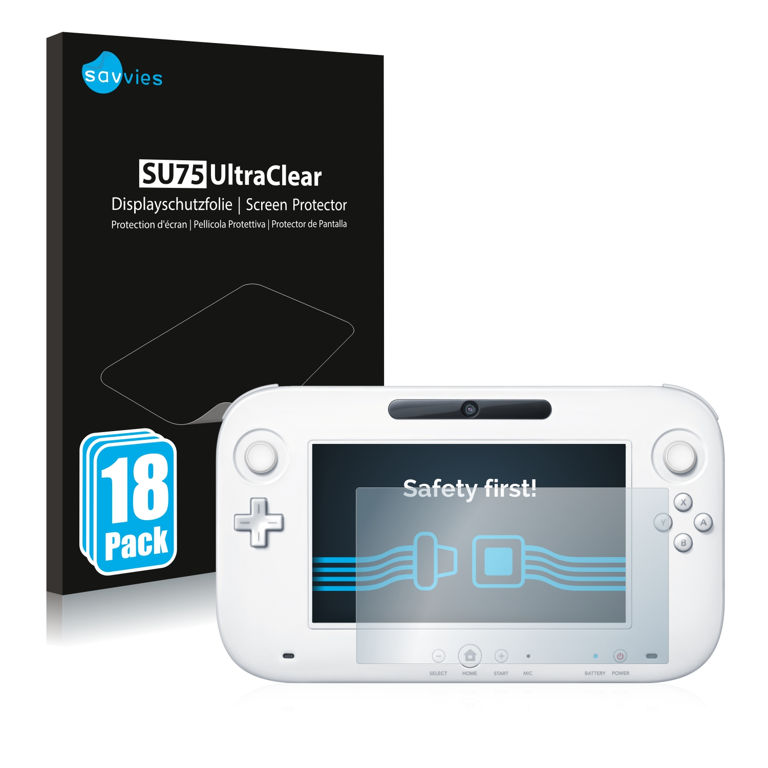 SAVVIES 18x (Controller)) GamePad klare U Schutzfolie(für Wii Nintendo