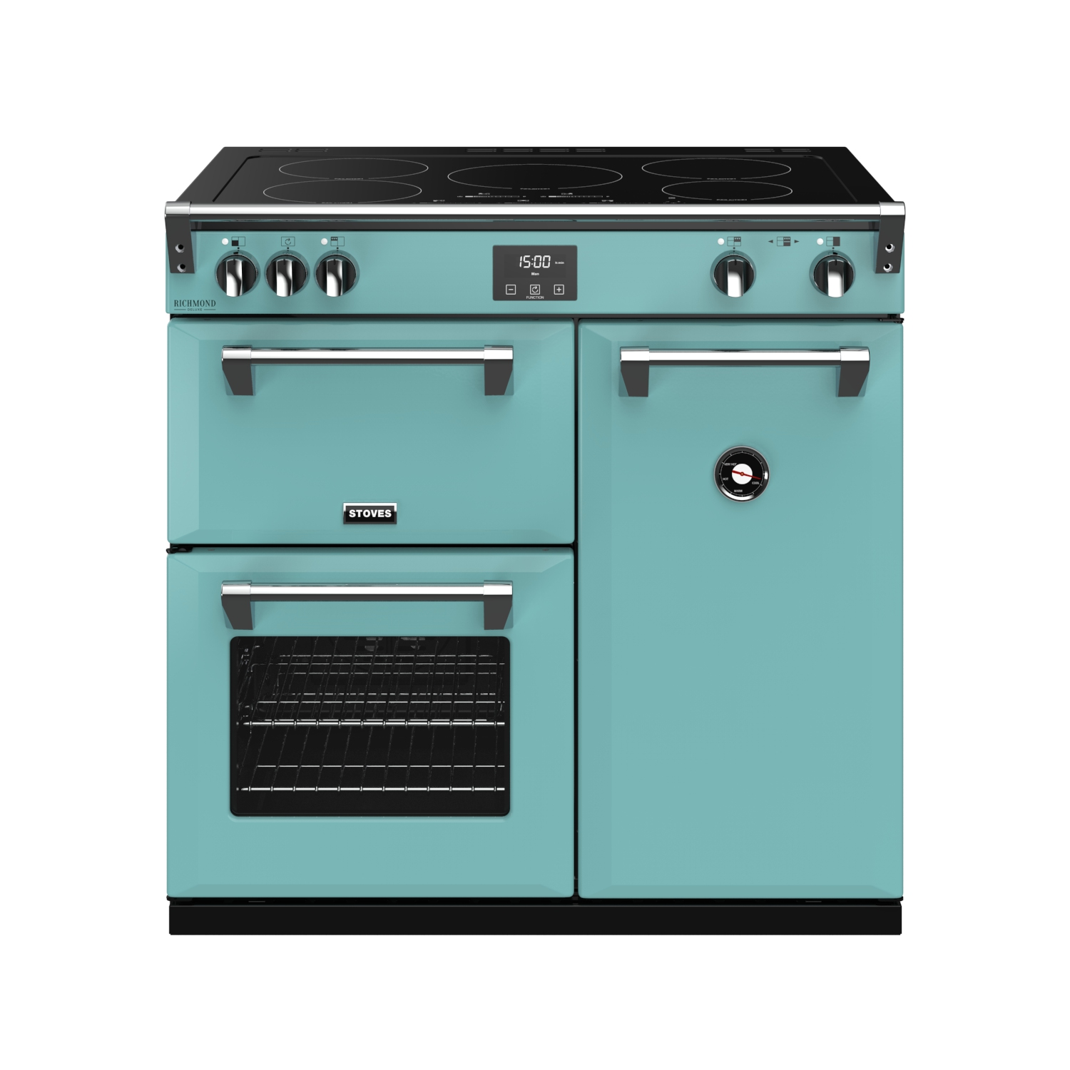 STOVES Richmond Induktion Country A, 164 EI (EEK Standherd Induktion, Deluxe Liter) S900 Blue/Chrom