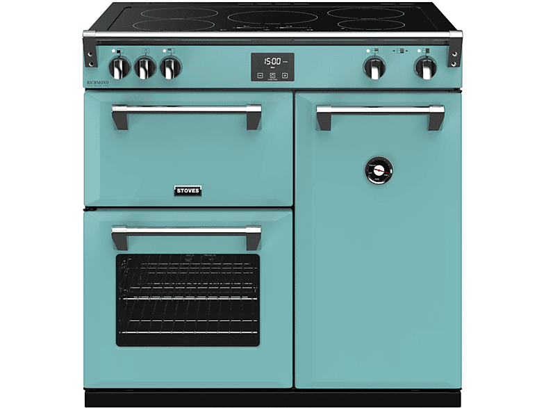 STOVES Richmond Deluxe S900 EI Induktion Country Blue/Chrom Standherd (EEK A, Induktion, 164 Liter)