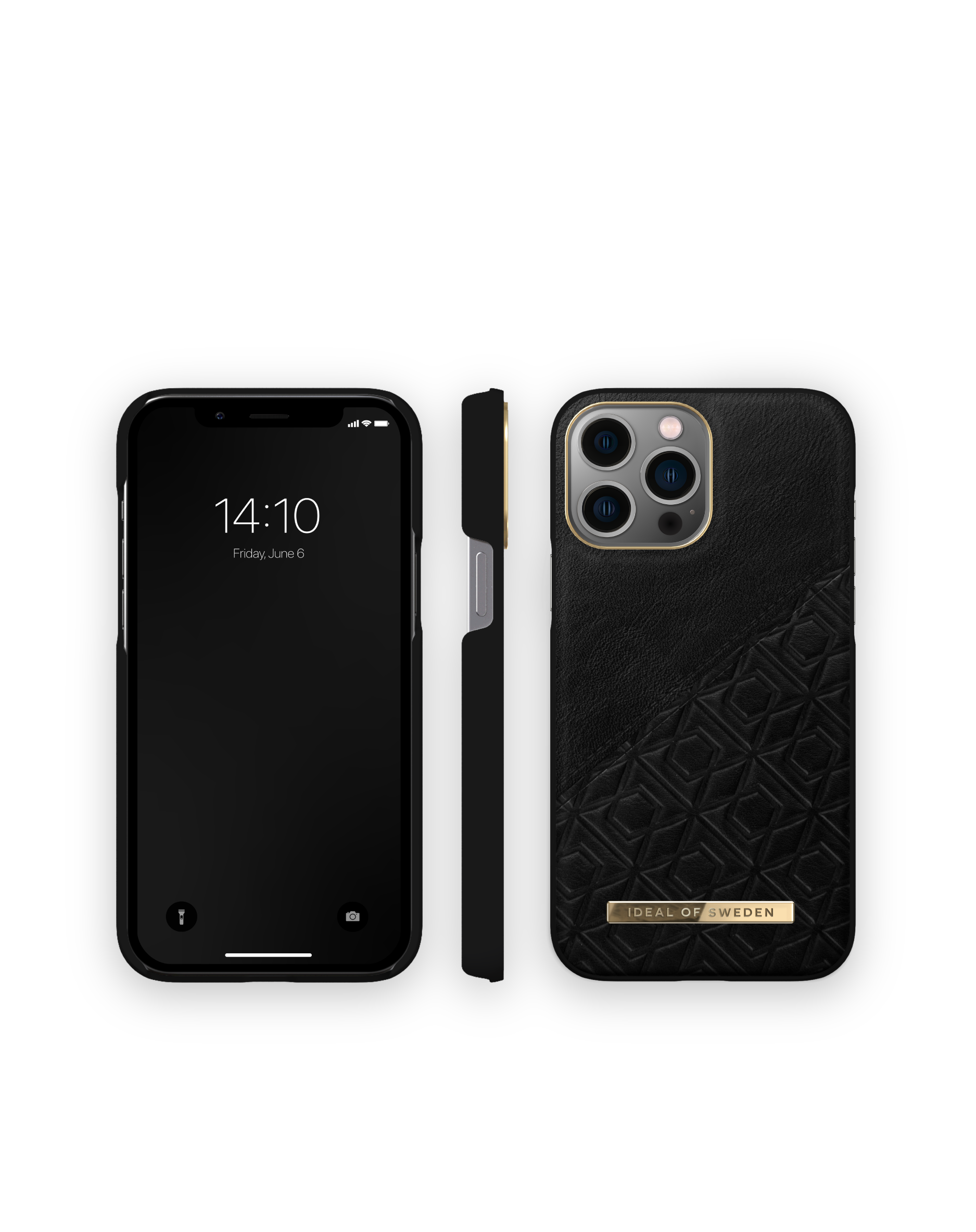 IDEAL OF SWEDEN IDACAW21-I2167-328, Max, Embossed Backcover, iPhone Apple, Black 13 Pro