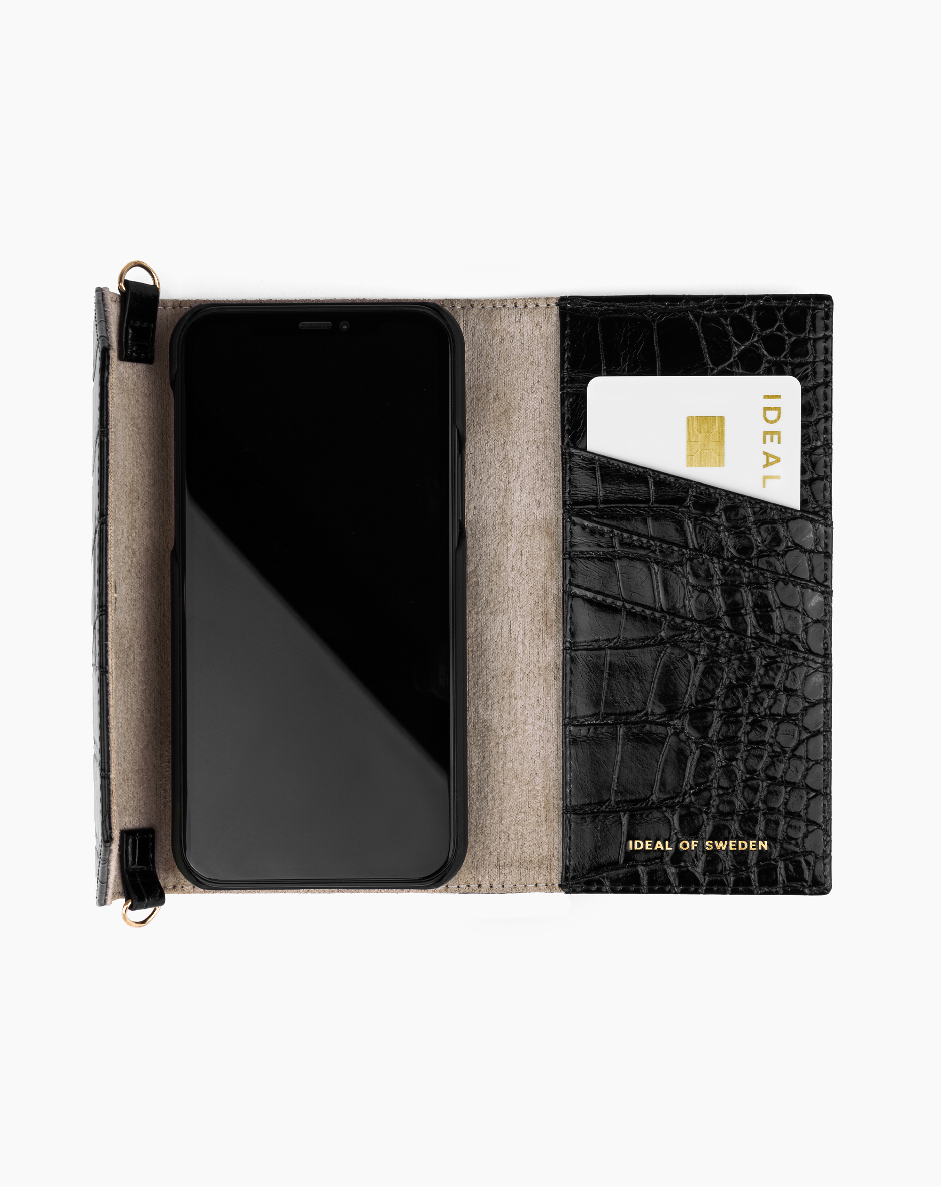IDEAL OF SWEDEN Full Black iPhone Apple, Cover, Croco 13, IDCCAW21-I2161-334