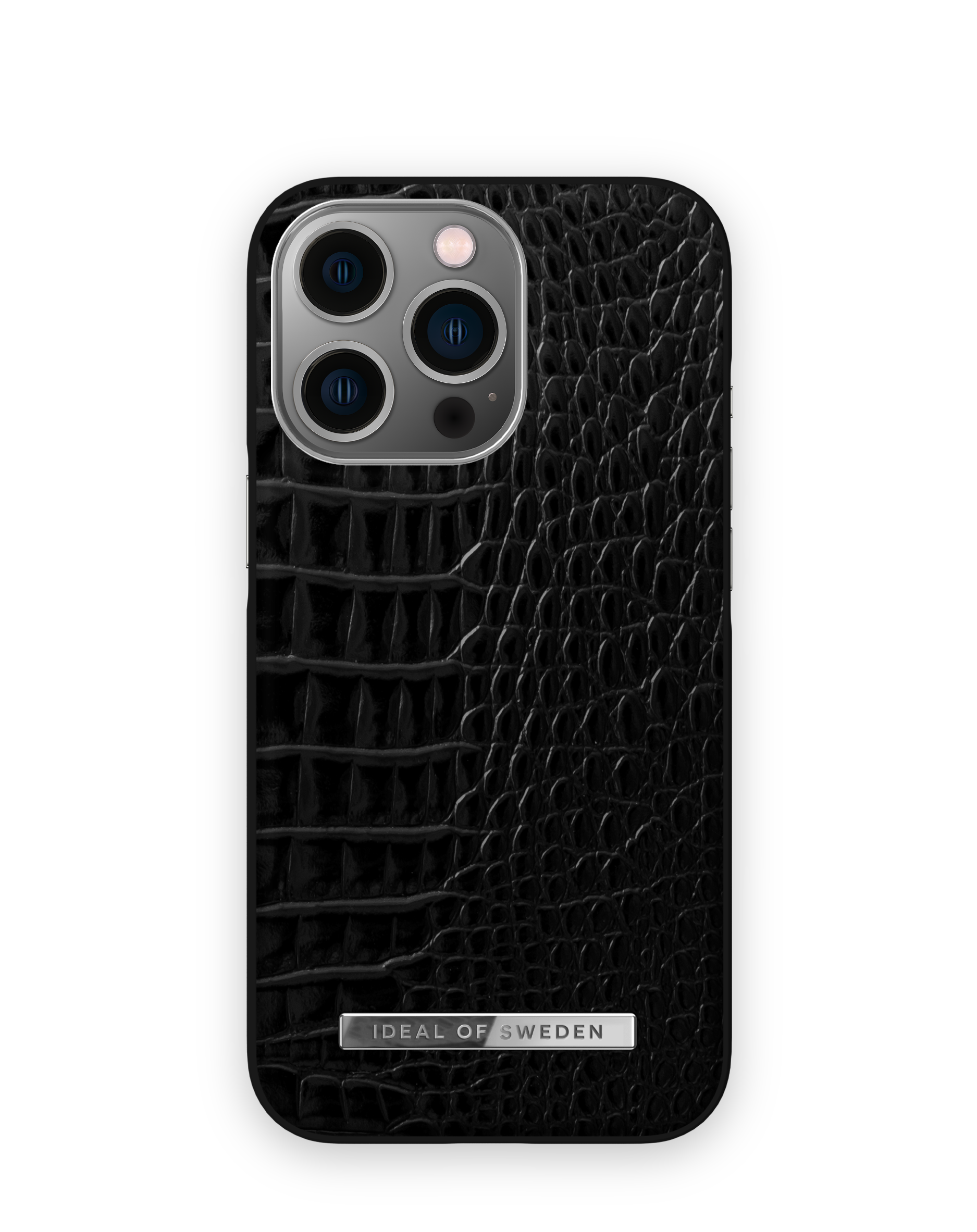 OF Silver Croco IDEAL Neo Pro, Apple, iPhone IDACSS21-I2161P-306, 13 Backcover, SWEDEN Noir