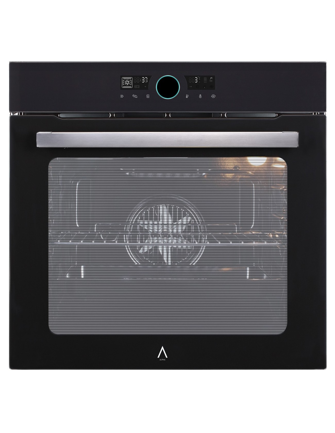 HORNO ELECTRICO - NEPTUNO E ALPHA, 75 l, Encastrable, Esmalte fácil de limpiar, Negro