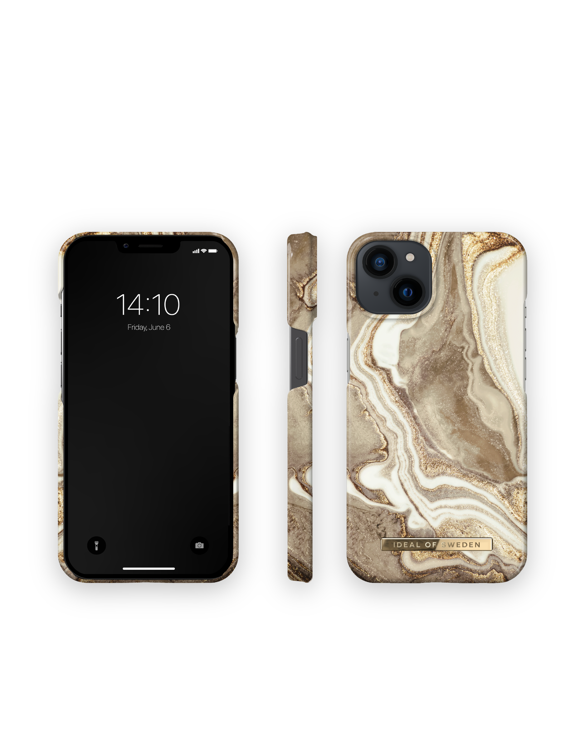 IDEAL OF SWEDEN IDFCGM19-I2161-164, Backcover, iPhone Marble Apple, Golden Sand 13